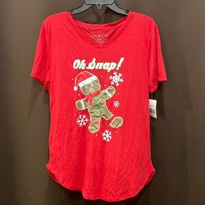 Fifth Sun, Gingerbread Man T-Shirt, Soft, Size Medium - NWT